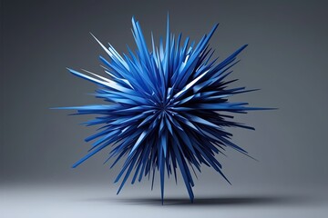 Futuristic 3D Indigo Burst Graphic Illustration for Modern Design Enthusiasts