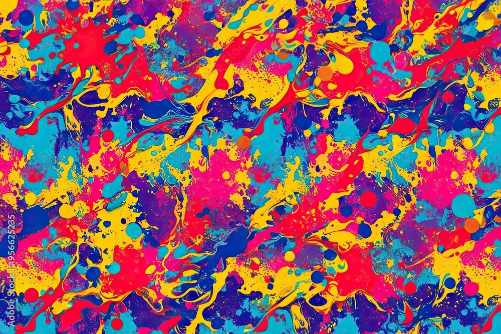 Poster lively colorful abstract splash pattern background