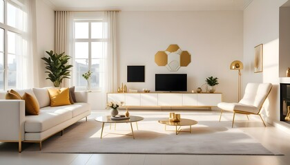 Photo interior modern design room 3d illustration