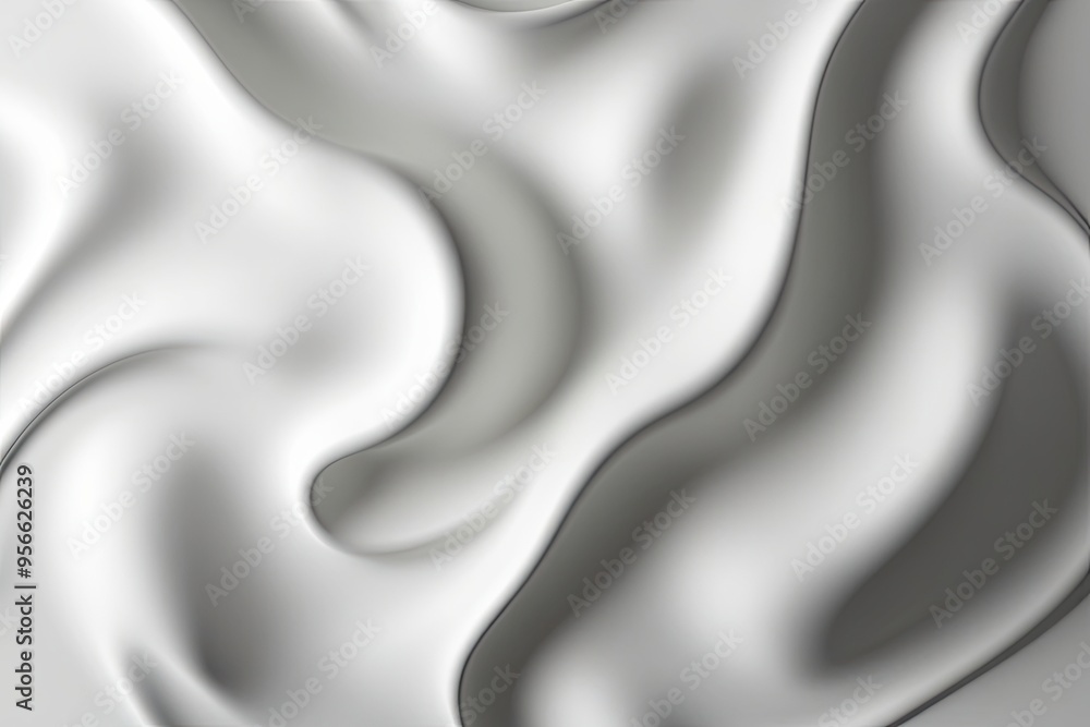 Poster 3d abstract white design with elegant flow and contemporary patterns