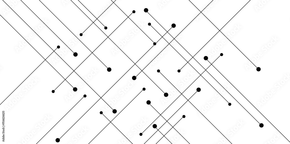 Aufkleber abstract connecting dots and lines with geometric background. geometric plexus structure cybernetic 