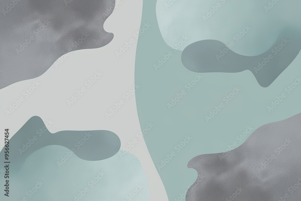 Poster light aqua pale gray abstract background with smooth color gradient and subtle outline