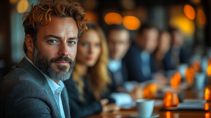 Obraz premium Professional Business Meetings, Modern Corporate Negotiations, Team Collaboration Backgrounds