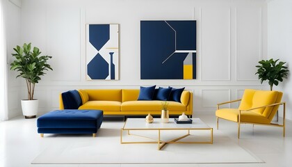 Photo interior modern design room 3d illustration