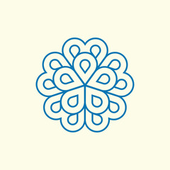 Geometric Blue  Boutique Logo design