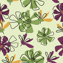 Abstract floral surface pattern seamless background