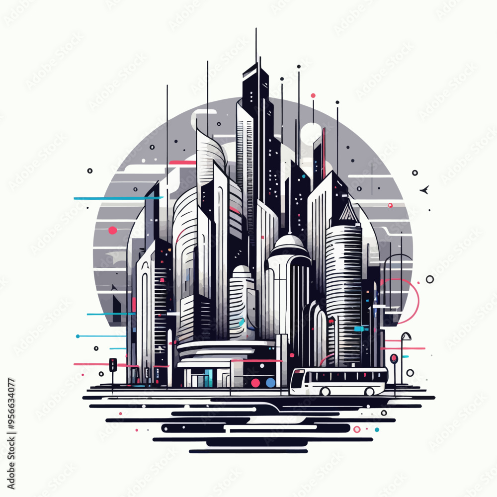 Poster city-transport-vector