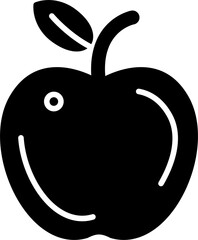 silhouette of a apple fruit