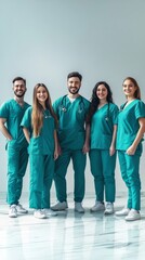 Obraz premium Group of Healthcare Professionals in Scrubs