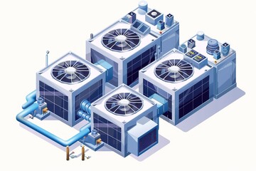 Cooling HVAC, isometric