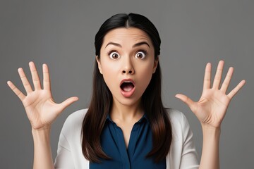 Surprised Face Emoji with Raised Eyebrows Expressing Shock for Digital Communication