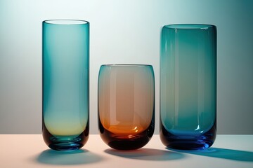 Contemporary Glass Sculptures with Gradient Shimmering Effects