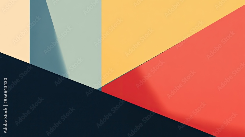 Poster a minimalist abstract background featuring a single bold line cutting through a solid color field.