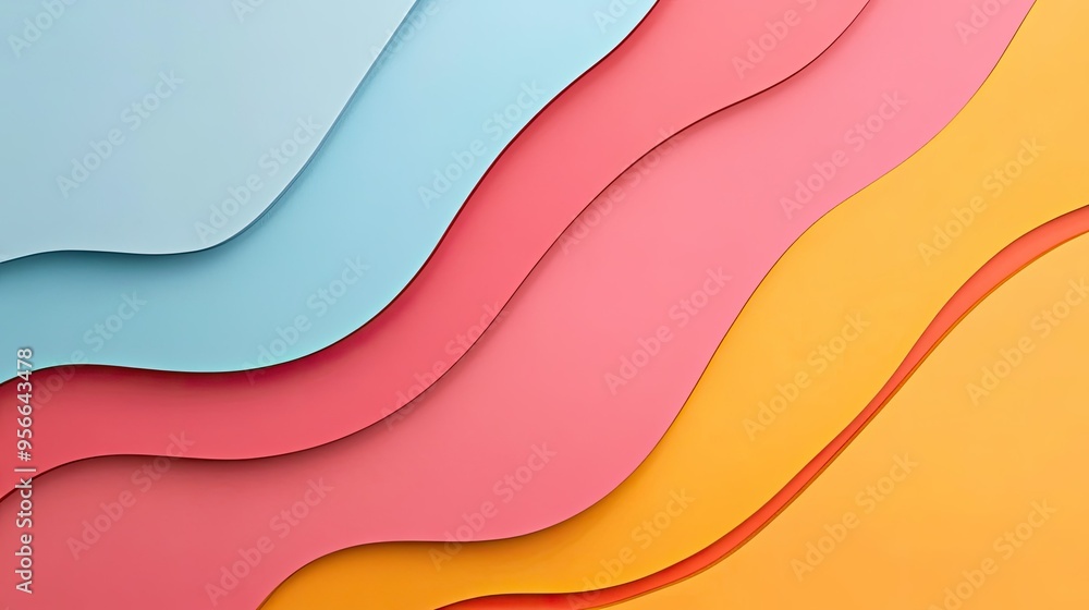 Poster a minimalist abstract background featuring a single bold line cutting through a solid color field.