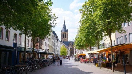 Fototapeta premium Charming European Street Scene