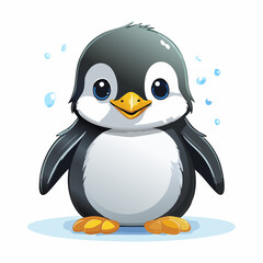 Obraz premium Penguin Cute Small Cartoon Baby Animal Character 