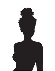 Silhouette of women with high hairstyle