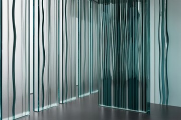 Modular Wavy Glass Designs Highlighting Architectural Sophistication and Rich Texture