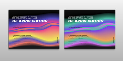 Certificate of appreciation template design. Elegant business diploma layout for training graduation or course completion. Vector background illustration.