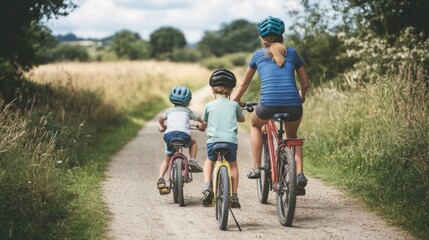 Fototapeta premium Family Biking Adventure