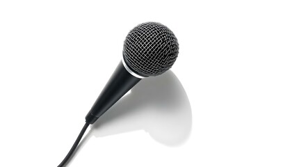 Microphone isolated on a plain white background