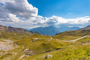 Panorama of the Austrian Alps. View from the Grosslockner highway