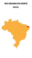 Rio Grande do Norte Map is highlighted on the Brazil map with detailed state and region outlines.