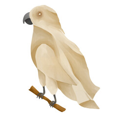 Watercolor cockatoo kakatua zoo theme design party invitaion asset © Nadia Nurhanifa