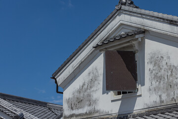 日本　三重県伊勢市のおはらい町にあるおかげ横丁の町並み