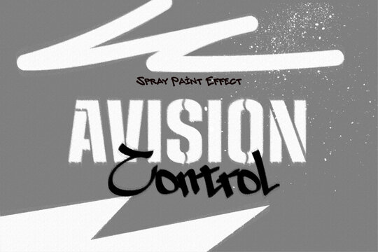 stencil spray paint text effect editable