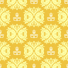 Damask silk fabric victorian Baroque pattern illustration design for wrapping, fabric, silk, scarf Classical luxury royal Vintage, paisley elements ornament victorian seamless texture for wallpapers