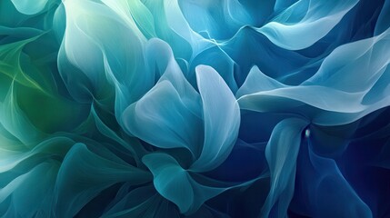 Obraz premium Abstract Blue and Green Swirling Pattern Background.