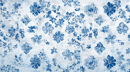 Blue flowers wallpaper background