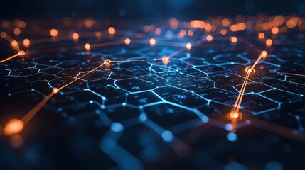 Obraz premium Blockchain Systems Visual Representation