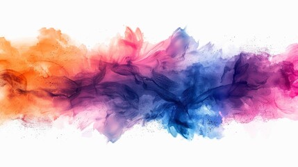 Obraz premium Abstract Watercolor Background with Orange Pink Purple and Blue Colors