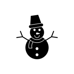 snowman icon, vector isolated on white background. simple and modern design