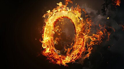 Fiery Letter O