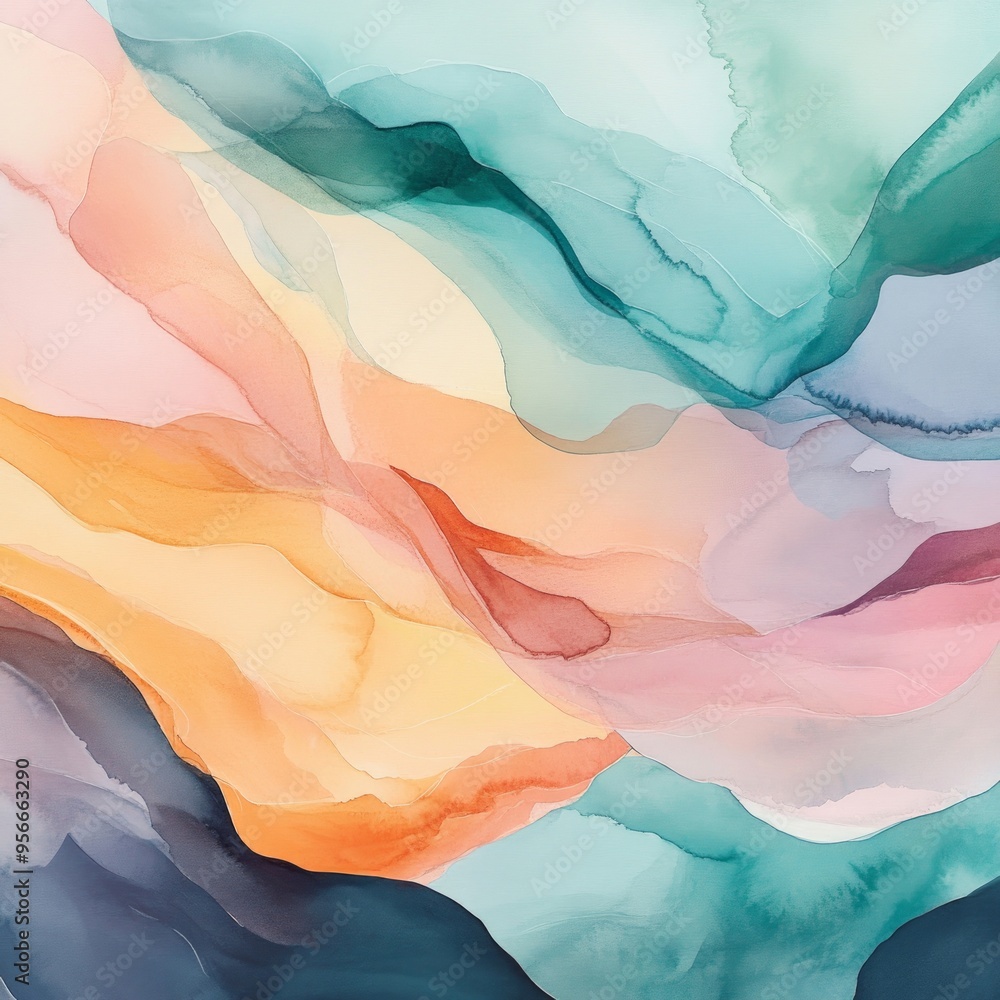 Canvas Prints Abstract background with flowing, colorful shapes.