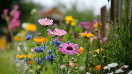 Obraz premium Vibrant Wildflower Garden