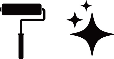 ペイントローラー　キラキラ　アイコン