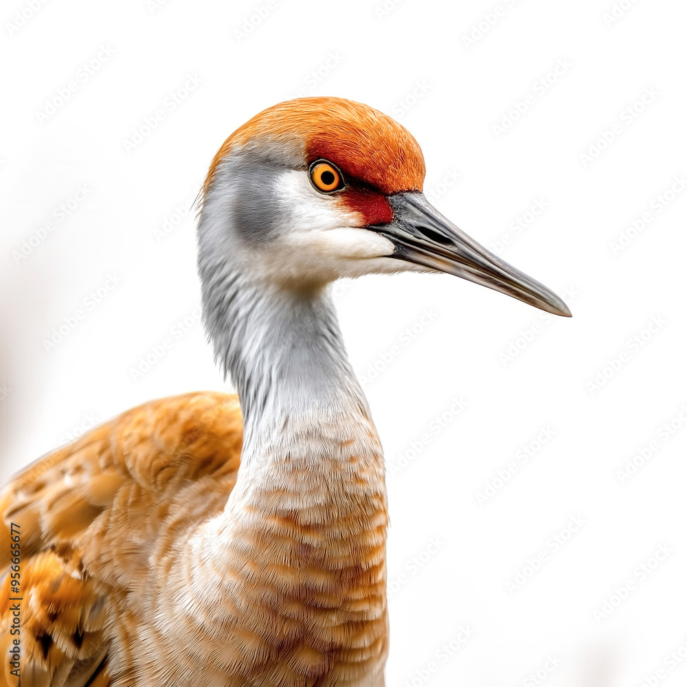 Canvas Prints Sandhill Crane Isolated