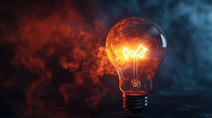 Burning Light Bulb