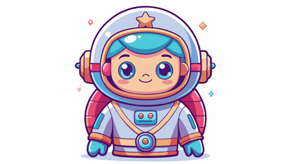 open layer vector of cute astronaut colorful