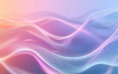 Obraz premium Abstract Pink and Blue Wavy Background with 3D Effect.