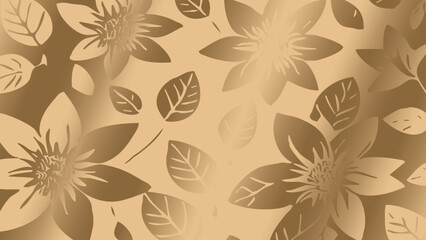 Luxurious golden botanical background. Printable wallpapers, covers, wall art, greeting card, wedding cards, invitations.