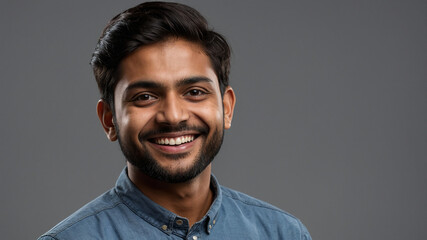 Obraz premium portrait of a happy young Indian man 