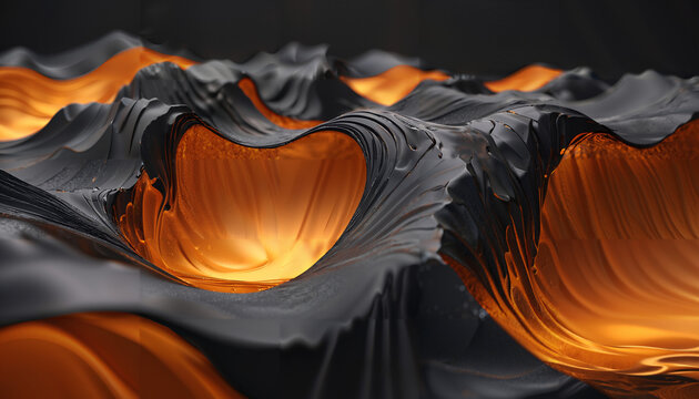 Vagues de lave cr&eacute;pusculaire