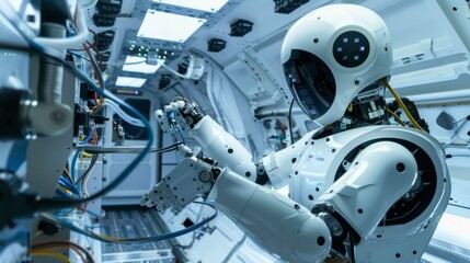 Fototapeta premium Advanced robot monitoring environmental sensors