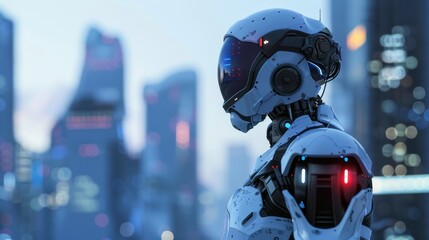 Fototapeta premium Advanced robot monitoring environmental sensors