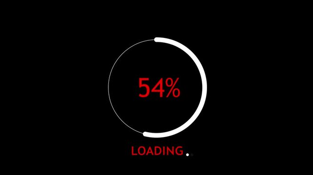 loading bar  icon with black background. Loading Bar Circle animation